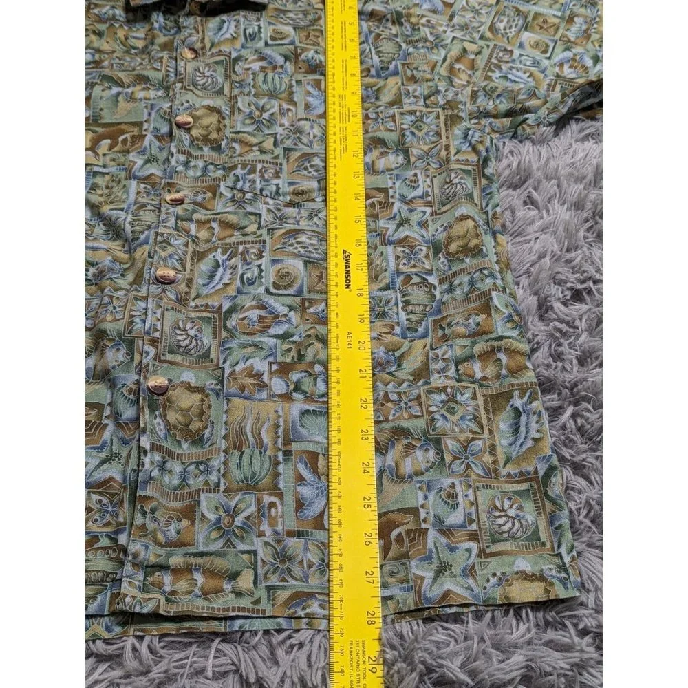 Vintage 90s Toucan Dance Hawaiian Button Shirt Mens Size Medium Colorful Outdoor